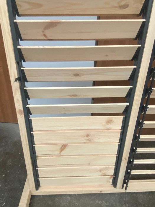 System ruchomych żaluzji, ruchome sosnowe deseczki, samodzielny montaż