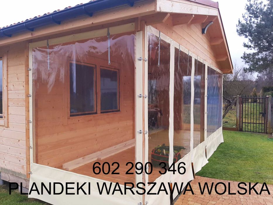 Osłona z folii przezroczystej z montażem na taras, Warszawa i okolice.