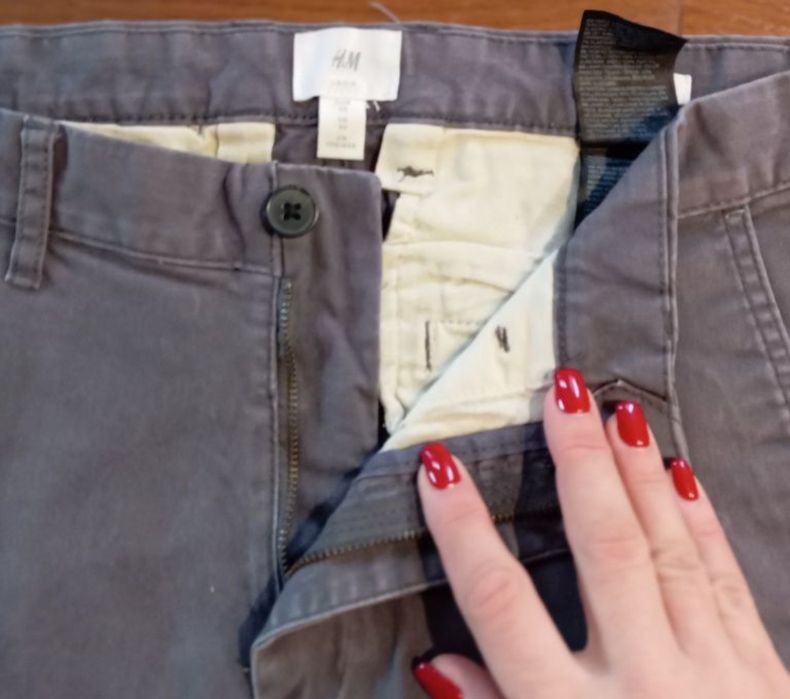 Męskie spodnie bawełniane H&M chinos r.40   C.T.