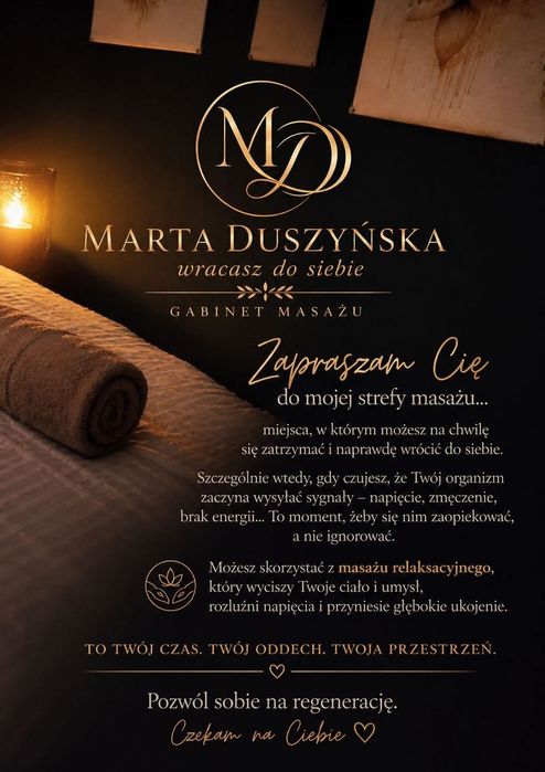 Masaże relaksacyjne, klasyczne