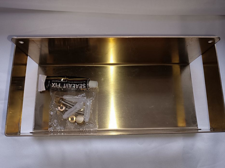 Półka ścienna stal nierdzewna 10 x 23 cm