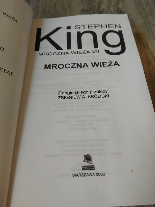 Stephen King Mroczna wieża VII
