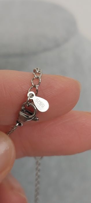 Srebrny łańcuszek z zawieszką serce WYPRZEDAŻ!