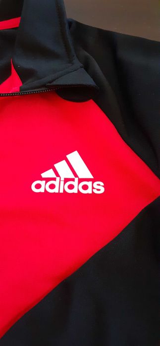 Новый детский спортивный костюм Adidas на 13-14 лет, черно-красный