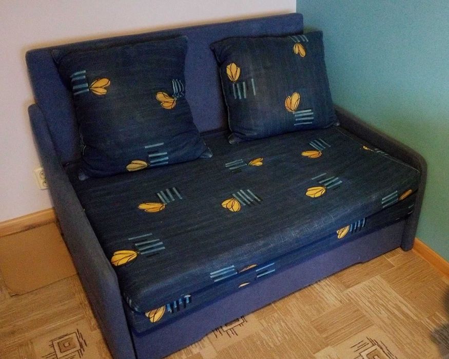 Łóżko kanapa rozkładane z pojemnikiem