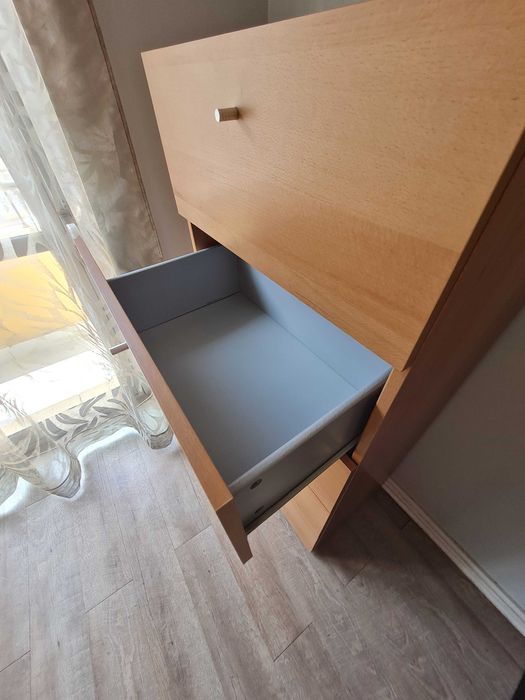 Conjunto Camiseiro + Mesa Cabeceira cor faia