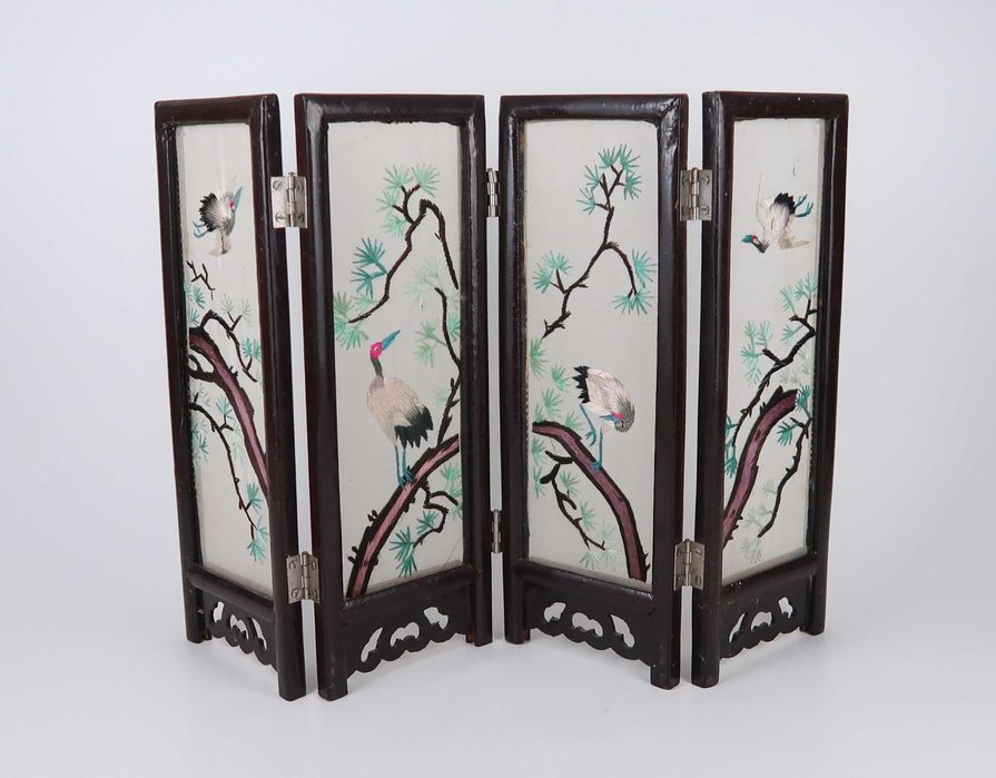 Biombo de mesa Chines - Bordados de Seda