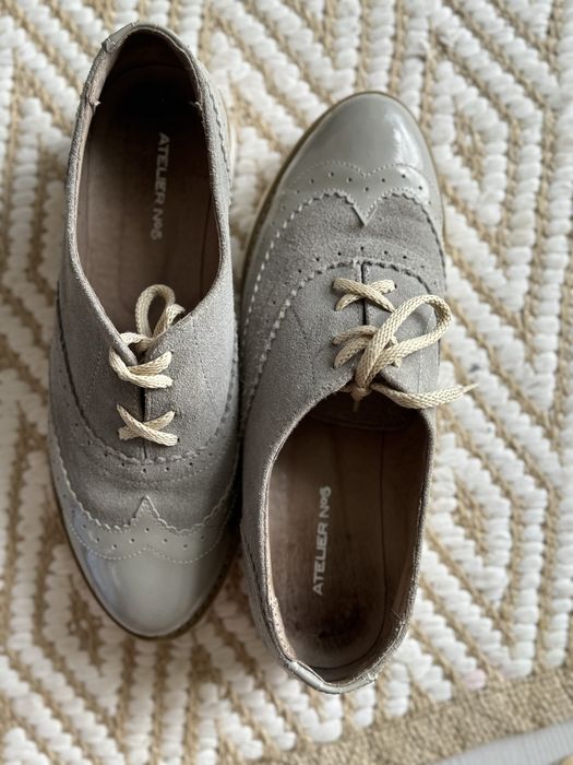 Кожаные туфли брогги