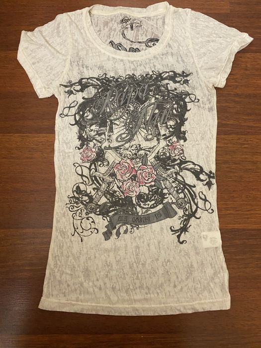 футболка біла Rapa Nui приталена 2000s y2k архів