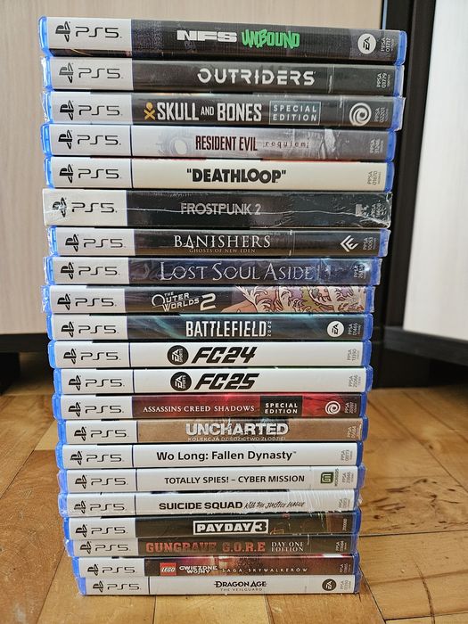 Super gry na PS5 fc25 FC24 assassin resident requiem outer worlds 2 battlefield i inne