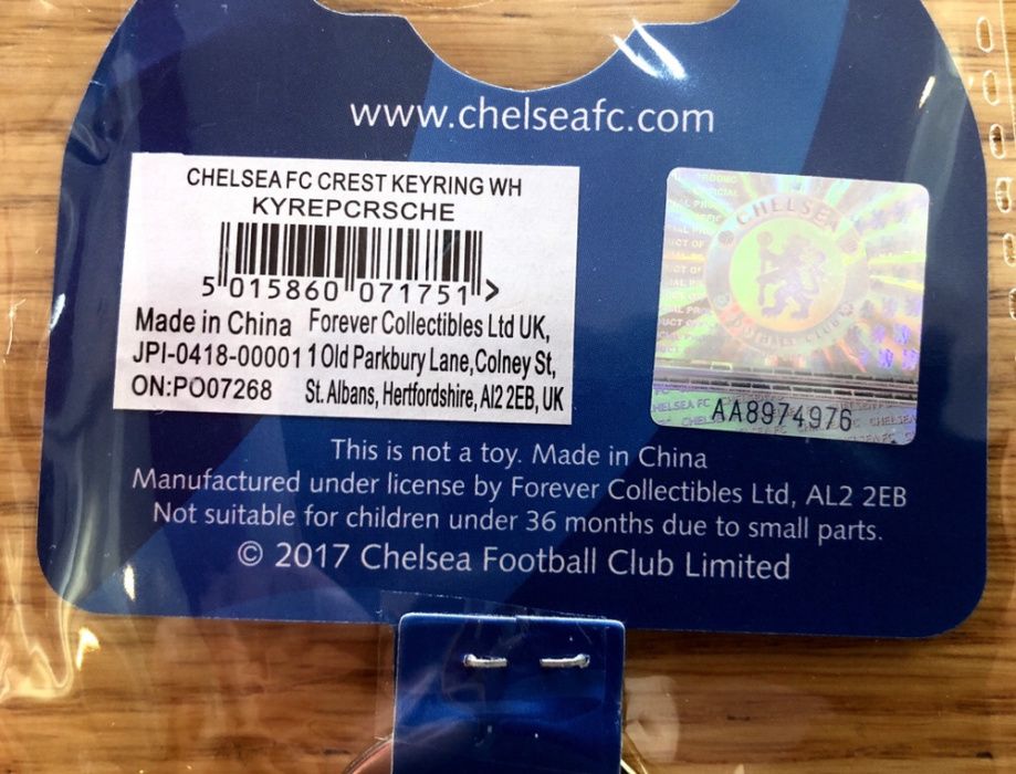 Porta chaves genuíno ( certificado) da equipa inglesa Chelsea
