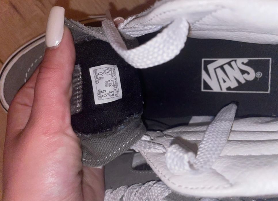 Buty szare Vansy stan bardzo dobry orginalne