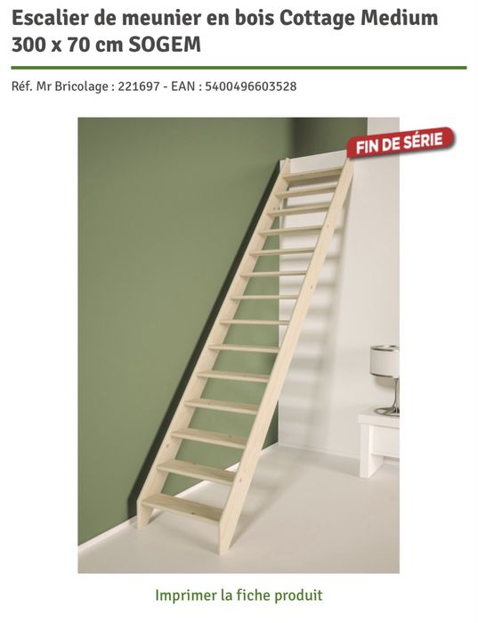 Escada em madeira 300x70 ( ideal para acesso ao sotão )