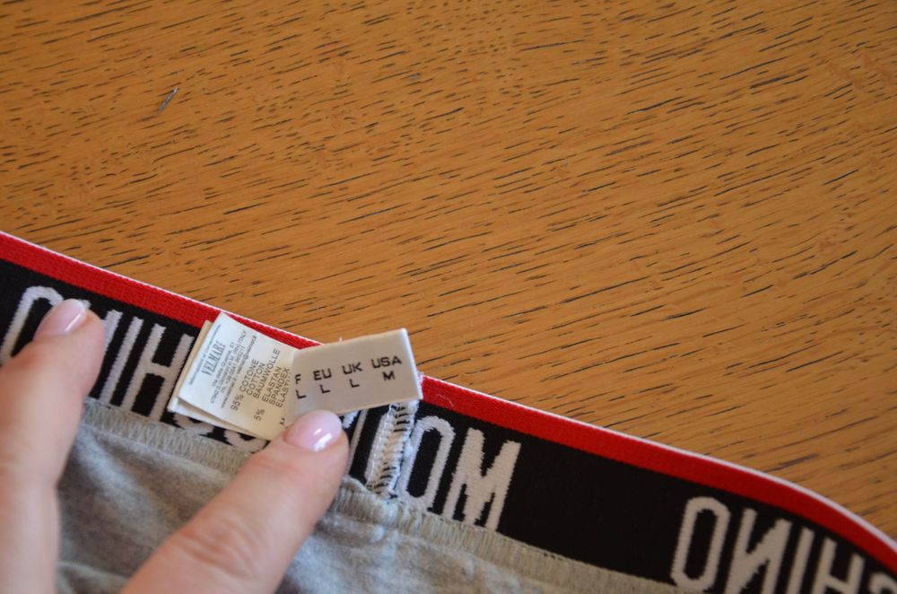 bokserki szare  Moschino nowe bez metki r. L