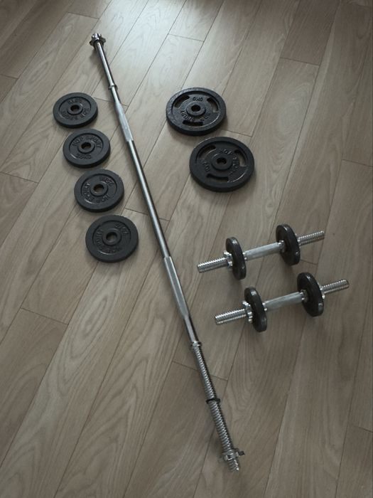 obciążenie zestaw hantle gryf