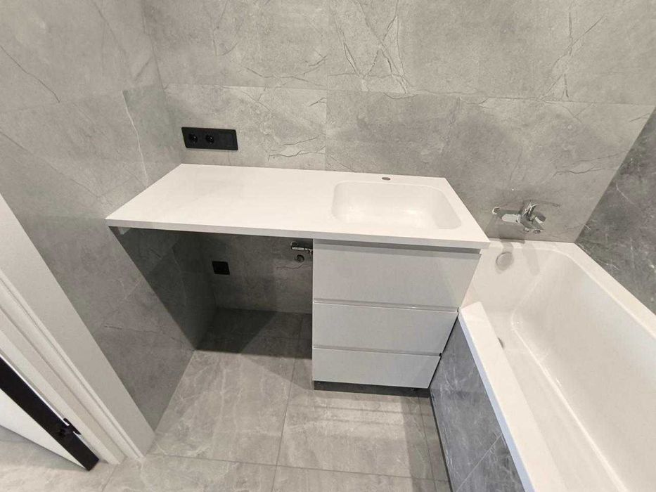 Стільниці з вилитим умивальник, Нестандартні розміри, тумби і дзеркала