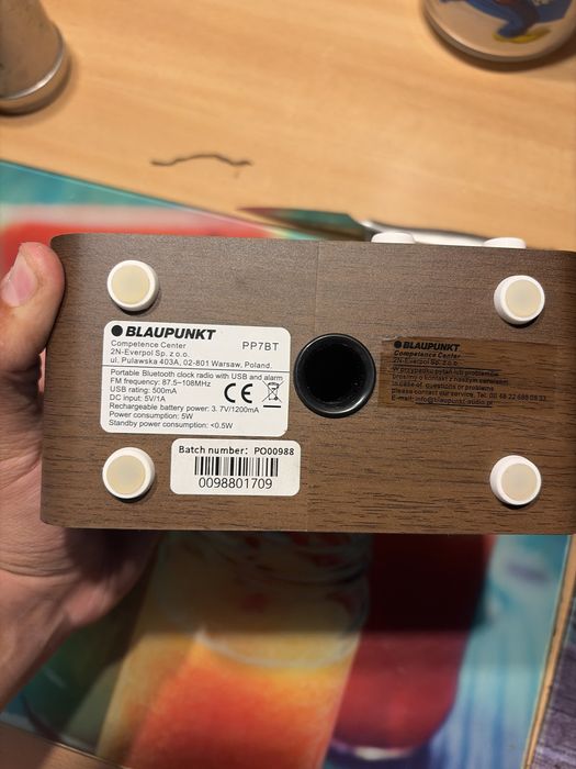 Radioodtwarzacz przenośny Blaupunkt PP7BT | Bluetooth FM USB AUX | Pudełko