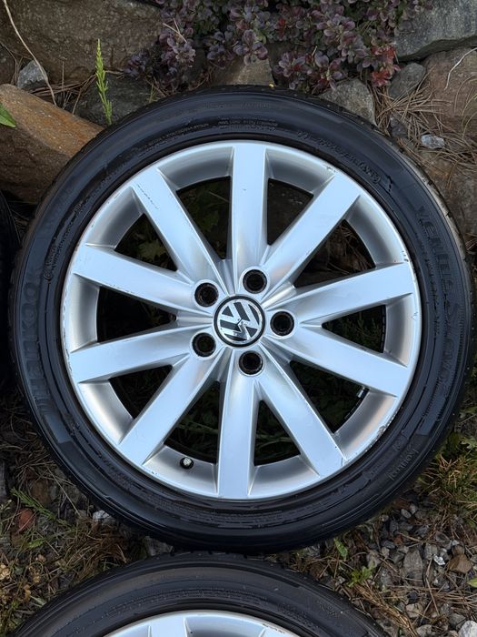 4x  Alufelgi VW 17” 5x112 5K0601025F + opony 225/45 R17 Golf V VI Passat B6