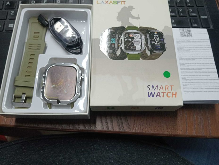 Smartwatch Militar GT11 (H12) - NOVO - Chamadas BT + Lanterna - VERDE