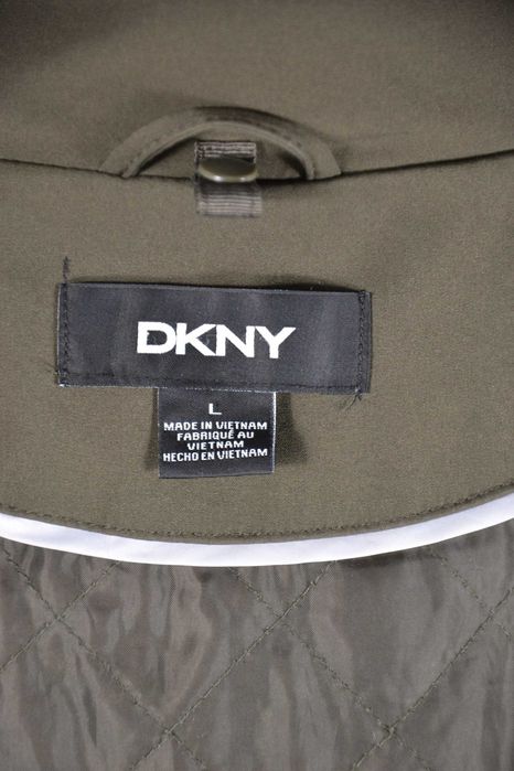 DKNY Długa Kurtka Damska z odpinanym kapturem L Oryginalna Super Stan