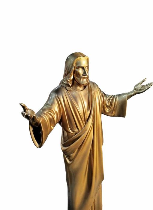 Figura Jezusa Chrystusa Złota duża 90cm, Na Pomnik, Cmentarz, Lakier U