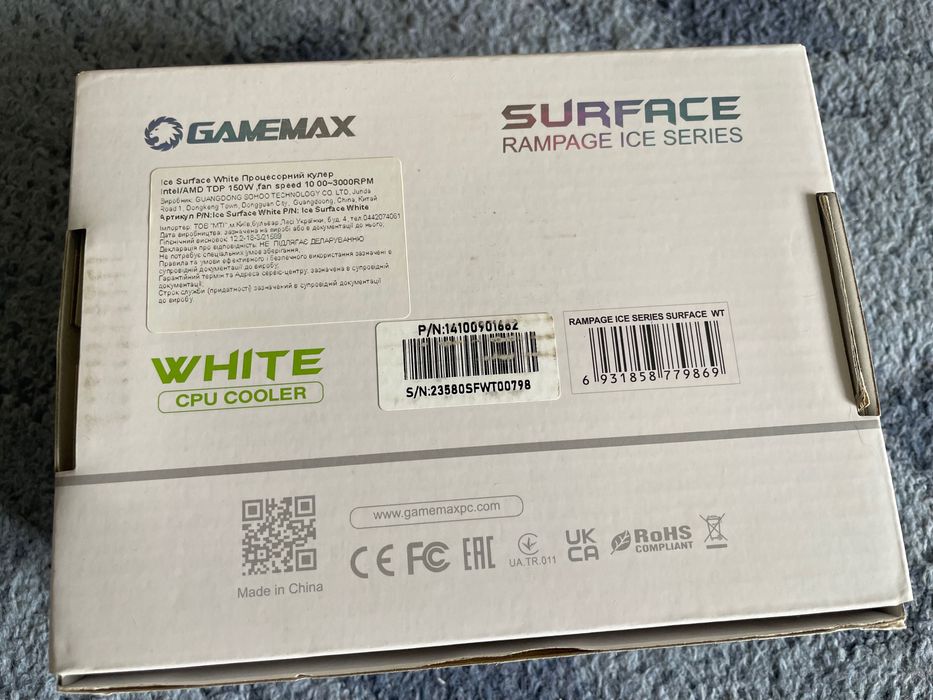 Кулер Gamemax Ice Surface White