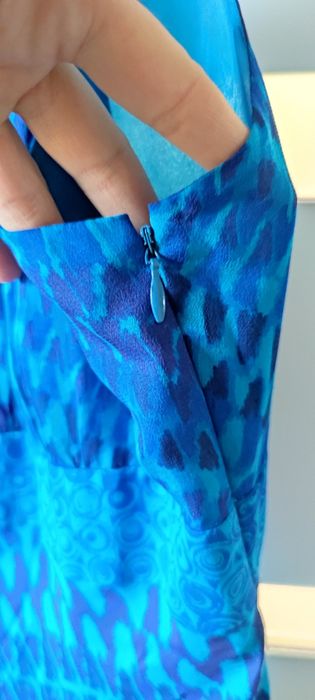 Jedwabna długa sukienka L/40/12 Jones New York silk dress