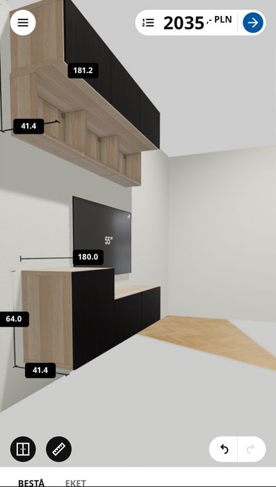 Zestaw mebli Ikea, szafki wiszące , rtv