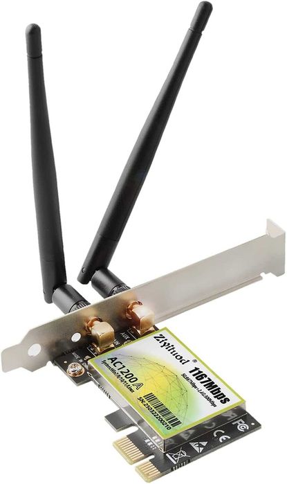 Karta sieciowa PCIe WiFi Bluetooth Ziyituod AC 1200 Mb/s