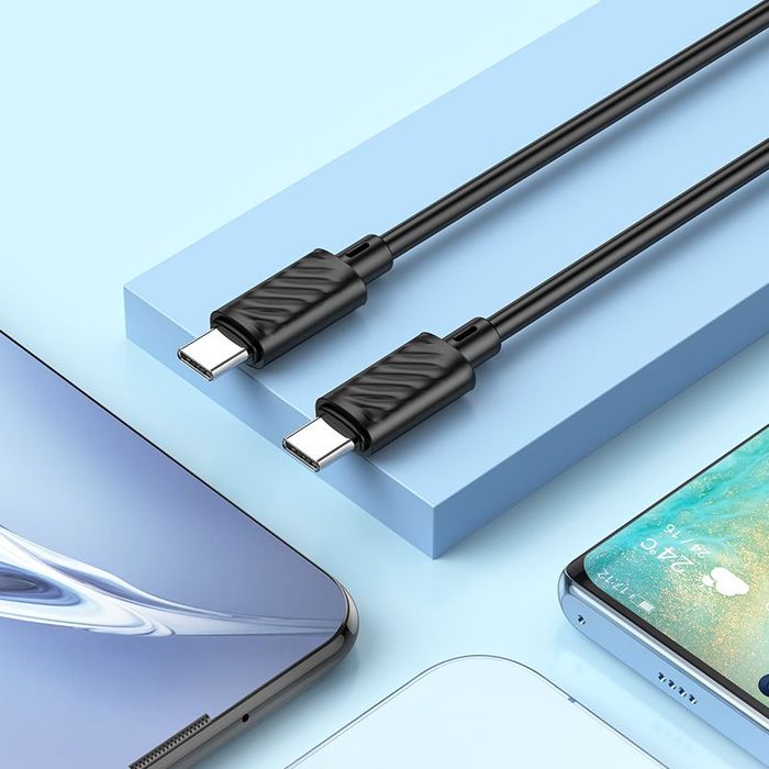 Kabel USB C do USB C Hoco 3A 60W 2 m X88 czarny