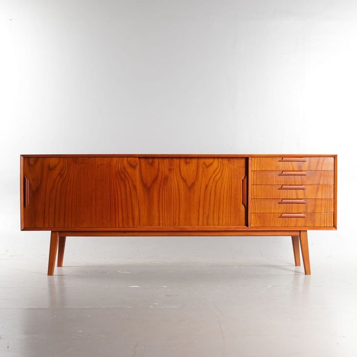Szafka rtv | sideboard drewniany - Dania XX wiek - 209cm