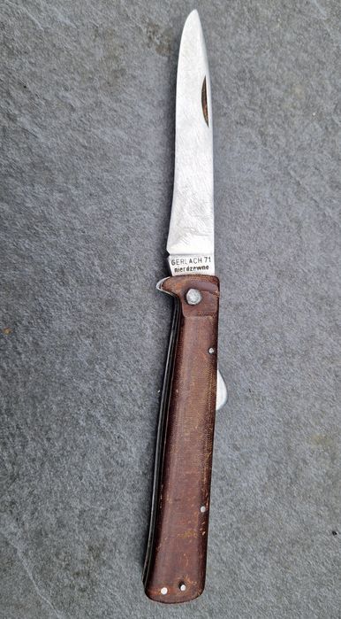 Kultowy Nóż Monterski GERLACH 71 PRL | Saperski Vintage Mikarta