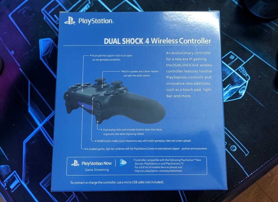 Бездротовий джойстик для PS4 Темно Синій, Bluetooth джойстик Темно-синий джойстик для приставки ПС4 беспроводной геймпад ПС4