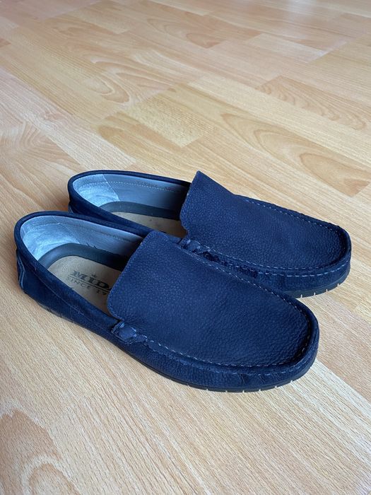 Лофери чоловічі MIDA темно-сині з натуральної замші. Розмір 41
