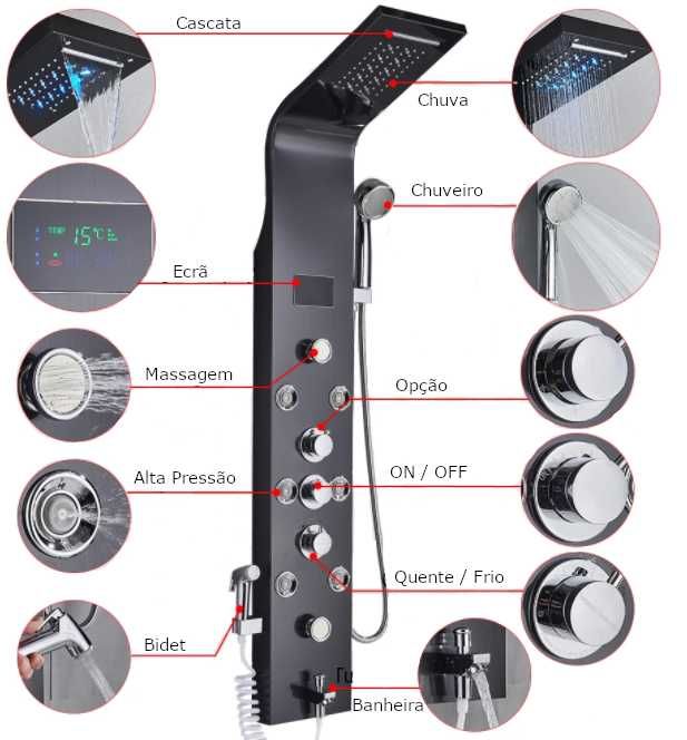 Colunas para Chuveiro SPA - NOVAS