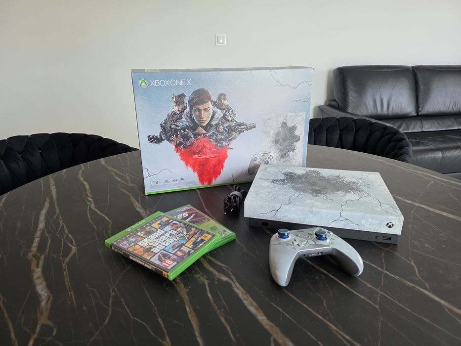 Xbox One X 1TB LIMITOWANA EDYCJA Gears 5 | Cały zestaw + pudełko + gry