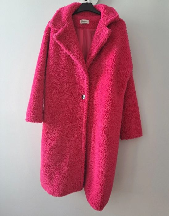 Casaco comprido rosa fushia tamanho únicoo