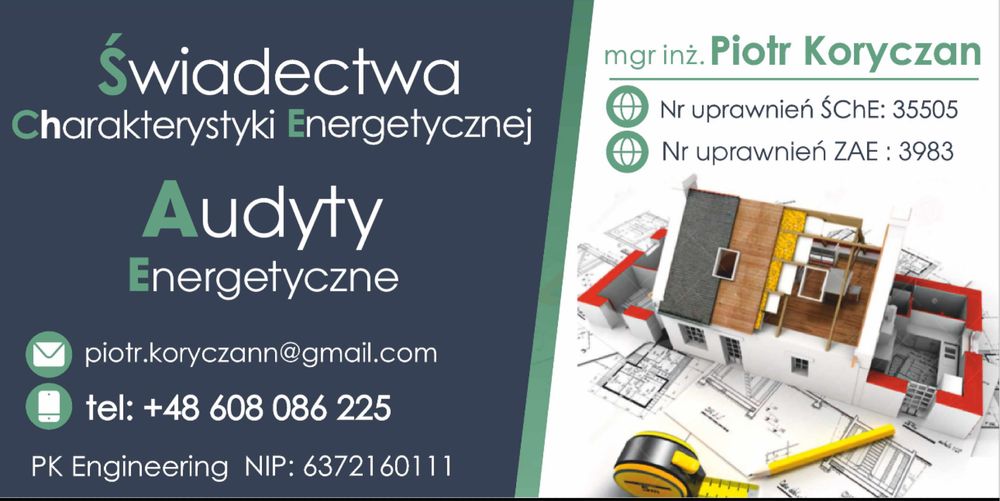 Świadectwo Charakterystyki Energetycznej / Audyt Energetyczny