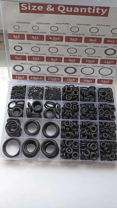 Резиновые кольца  1200 шт. Є на 990 шт.