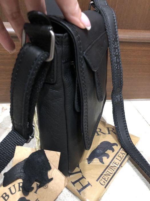 Hillburry шкіряна сумка Hill Burry планшет мессенджер кожаная сумка