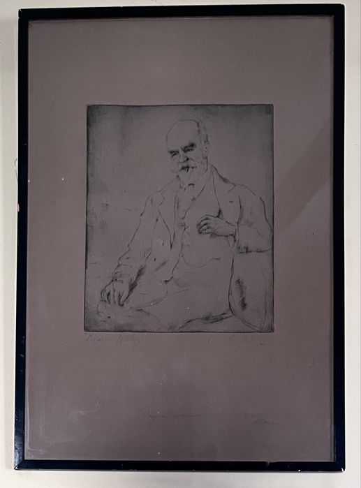 Akwaforta Erik Jerken wg Carla Larsona 1920r - prof. A. Tallberg