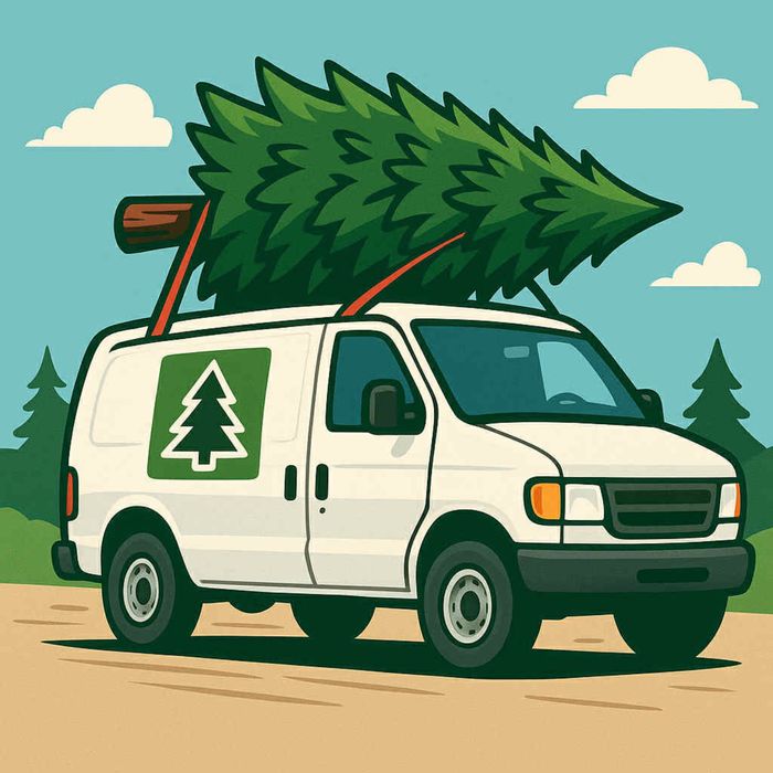 Transport choinek pod dom