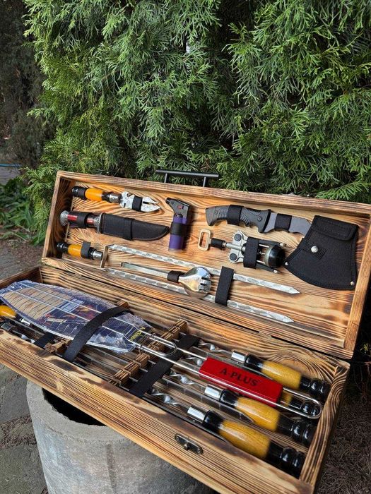 Набор шампуров 3 мм в кейсе на подарок мужчине – премиум качество