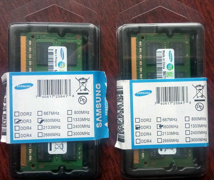 Оперативная память для ноутбука SODIMM DDR3 4Гб 1600 MHz 1.5V