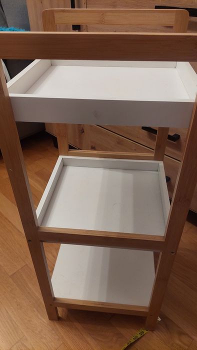 Szafka bambusowa 3 białe półki