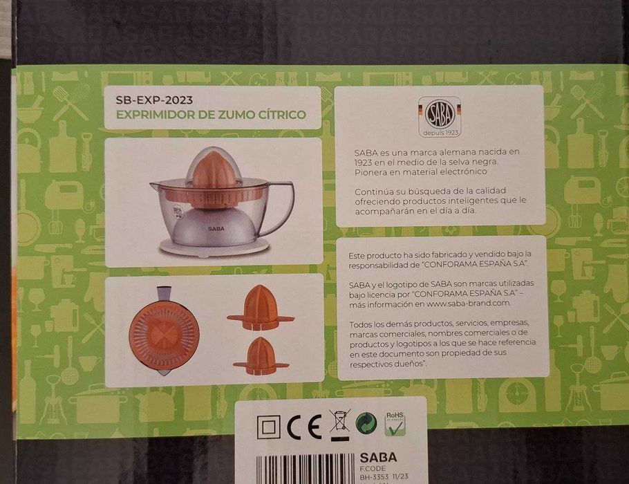 Espremedor de citrinos Saba 0.5l