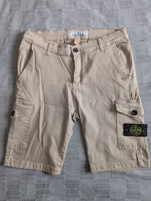 Шорти карго прямого крою Stone Island (бежевий) р36