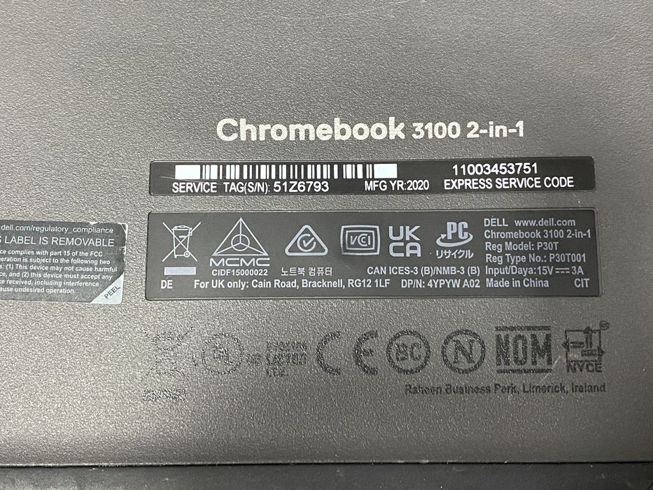 Ноутбук Dell Chomebook 3100 “P30T” (4Gb/32Gb)