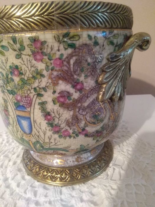 Wazon na biżuterię porcelana artystyczna włoska