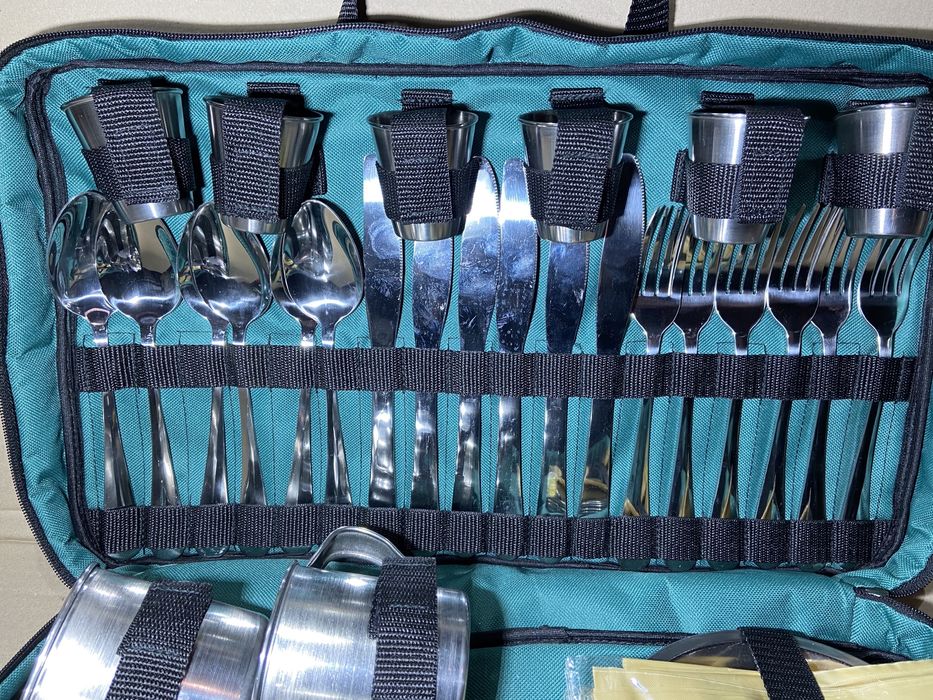 Подарочный набор для Пикника 03 на 6 челеловек в тканевом чехле